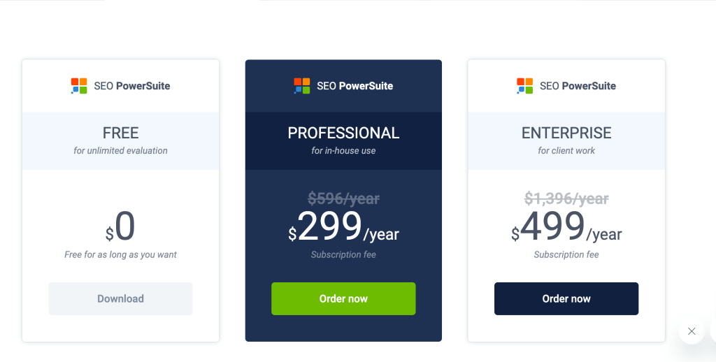 SEO-PowerSuite pricing
