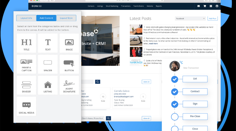 Follow Up Boss CRM for real estate agents: dashboard